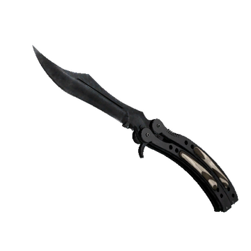 ★ StatTrak™ Butterfly Knife | Black Laminate (Well-Worn)