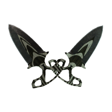 ★ StatTrak™ Shadow Daggers | Black Laminate (Battle-Scarred)